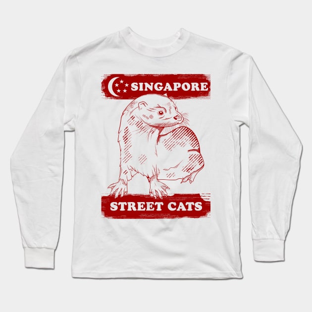 Singapore otters funny Long Sleeve T-Shirt by mailboxdisco